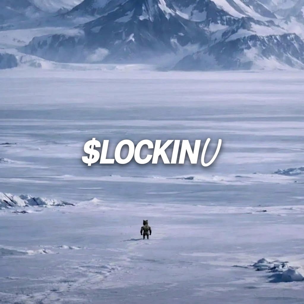 A small dog walking alone across a snowfield beneath mountains.
